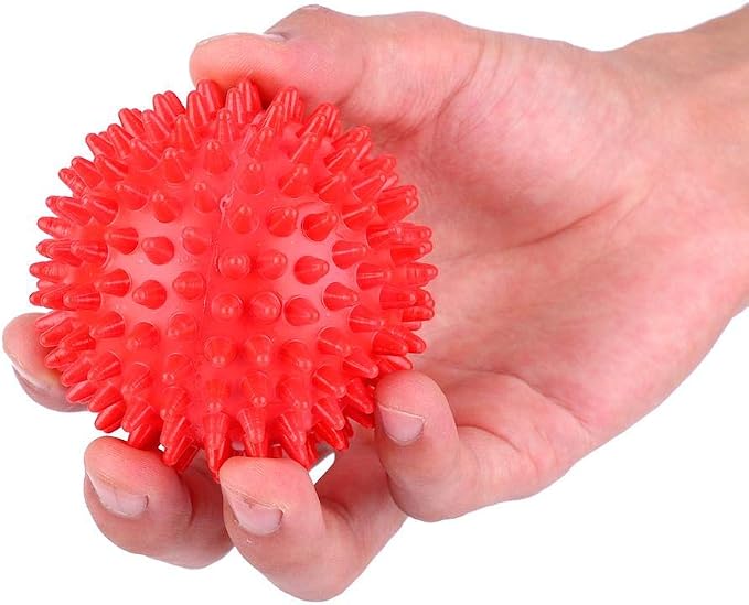 Germerse Massage Ball Spiky Massage Roller Ball for Trigger Point Therapy, Muscle Knot Remover(S-Red) for Yoga Supplies
