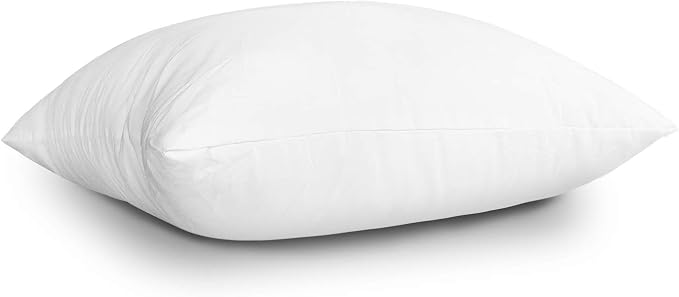 EDOW Throw Pillow Insert, Lightweight Soft Polyester Down Alternative Decorative Pillow, Sham Stuffer, Machine Washable. (White, 16x16)