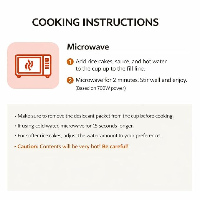 Low Sugar Rice Tteokbokki 떡볶이 – Korean Spicy Rice Cake Meal with Erythritol Sweetener, Microwave Ready in 2 Minutes, 250 kcal Single Serving, Shelf-Stable – Product of Korea