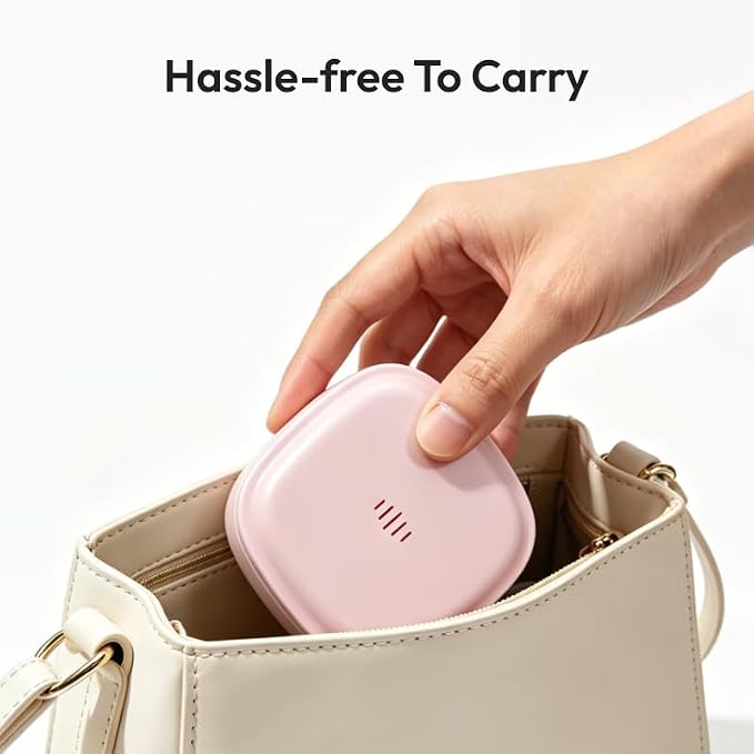 Slim Pessary Holder for Travel, Vented Pessary Storage Case, Pessary Container with Vent Holes, Magnetic Closure (Pink)
