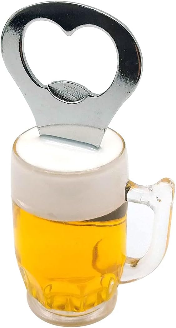 Creative Acrylic Beer Bottle Opener Beer Mug Shape Bottle Opener Kitchen Accessories Fridge Magnets (D)