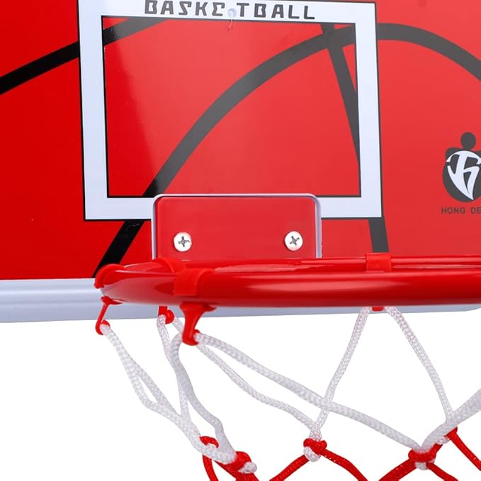 Indoor Basketball Hoop Set for Kids Adults, Mini Over The Door Hoop Set with 4 Balls for Dormitory Home Office, Upgarde Wall Mount Basketball Goal Sport Game for Boys Teen
