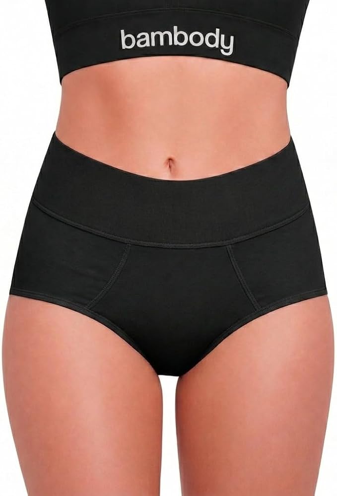 Bambody Absorbent Period Panties - Bamboo Rayon - Leakproof Period Underwear for Women and Teens - All-Day Long Protection