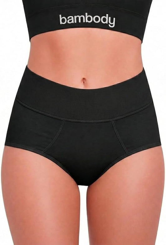Bambody Absorbent Period Panties - Bamboo Rayon - Leakproof Period Underwear for Women and Teens - All-Day Long Protection