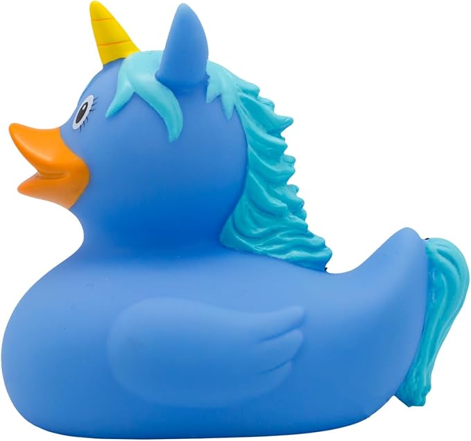 3 Inch Unicorn Blue Rubber Duck Bath Toy, Collectable, Fun for All Ages, Jeep Decoration, Crusing Vacation Gift