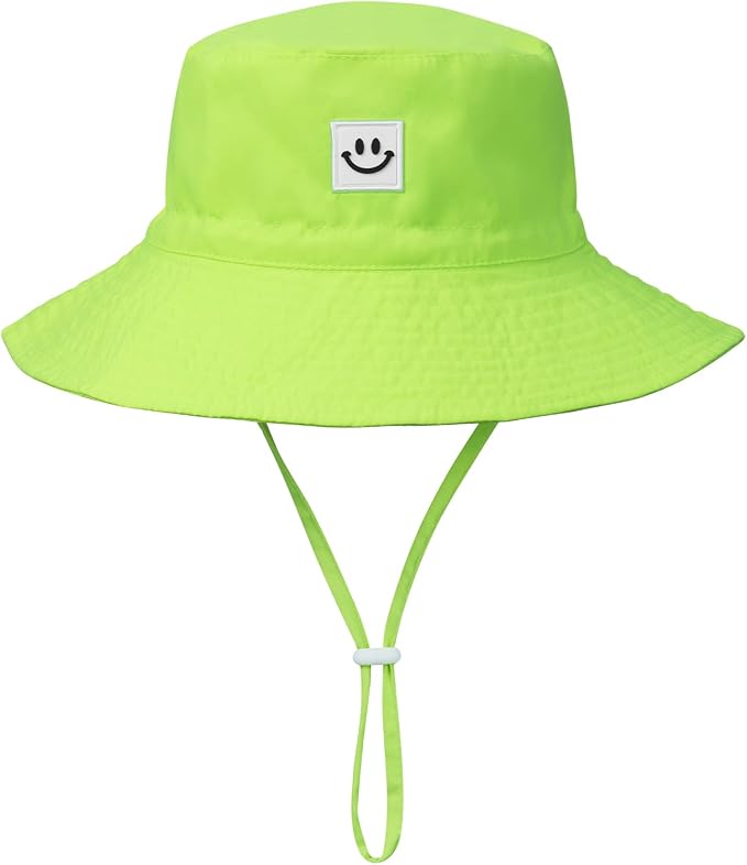 MaxNova Baby Sun Hat Smile Face UPF 50+ Toddler Bucket Hat for Boys Girls 0-7 Years