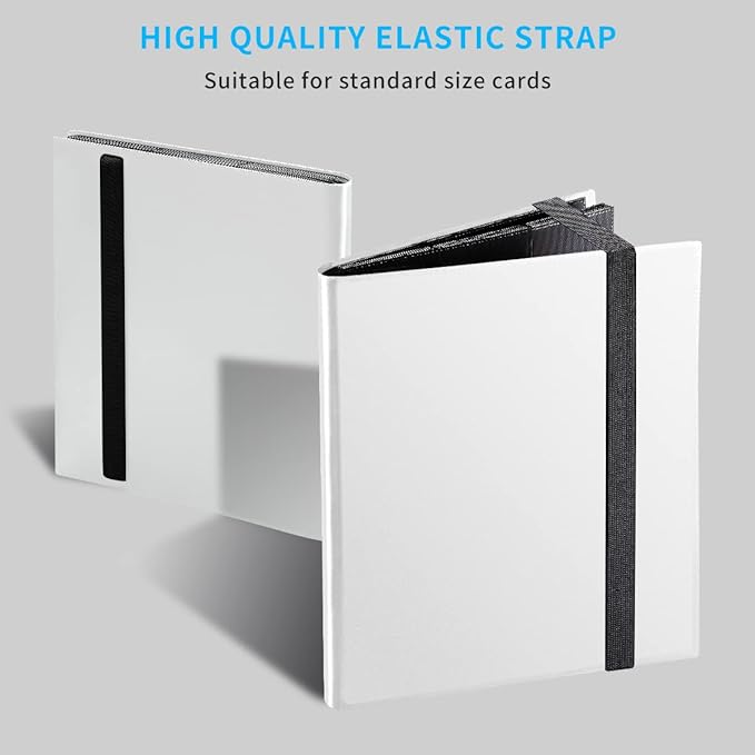 Card Binder, Upgraded 9 Pockets Trading Card Collection Binder for Cards, 360 Card Book Holder Album for Yugioh, MTG, TCG, Magic, Sports Cards - White