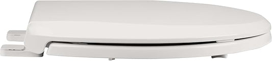 Toilet Seat Round Toilet Seat Cover Biscuit Color Soft Close PP Toilet Seat for Bathroom, Durable and Easy to Clean