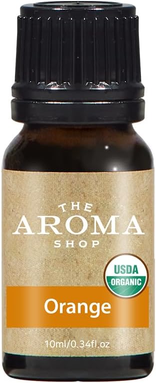 USDA Organic Essential Oil 10ml (0.34 fl oz) – 100% Pure, Non-GMO, Vegan Aromatherapy Oil for Diffuser, DIY Soap, Candle & Home Use (Orange)