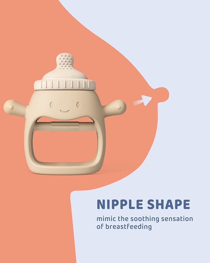 Chookachoo 2 Pack Baby Teething Toys, Teething Mitten for Infants 3+ Months, Hand Teether, Food Grade Silicone Baby Chew Toys for Sucking Needs, BPA Free Anti-Dropping Wrist Teether (Patent Pending)
