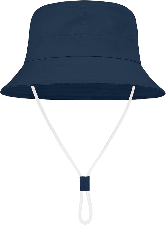 Baby Sun Hat UPF 50+ Sun Protective Toddler Bucket Hat Summer Kids Beach Hats Wide Brim Outdoor Play Hat for Boys Girls
