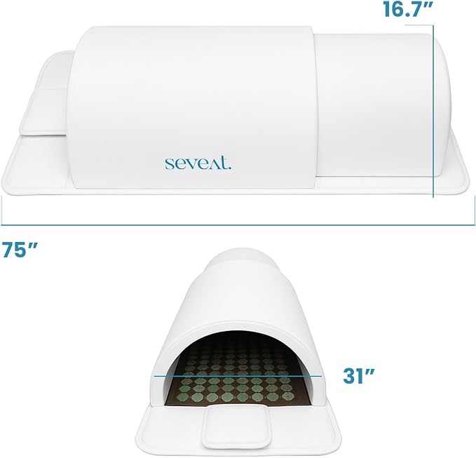 Portable Infrared Sauna Dome | 1300W Power | Near-Zero EMF | Full-Body Dry Sauna with Therapeutic Jade Stones | Home Wellness & Relaxation (White)