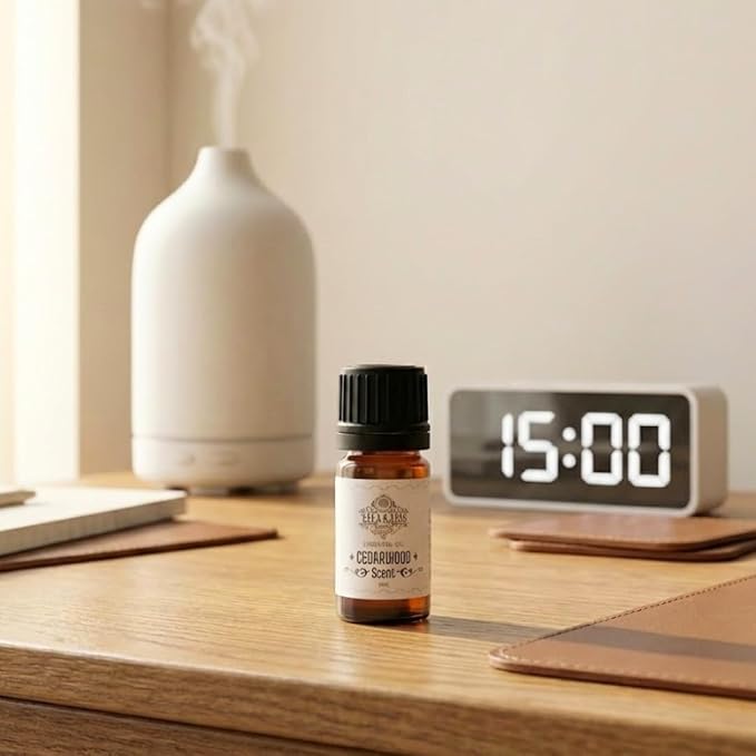 Ella & Iris Home Cedarwood Essential Oil, 10ml – Steam-Distilled Aromatherapy Oil for Diffuser, Massage, DIY Blends & Grounding Home Routines