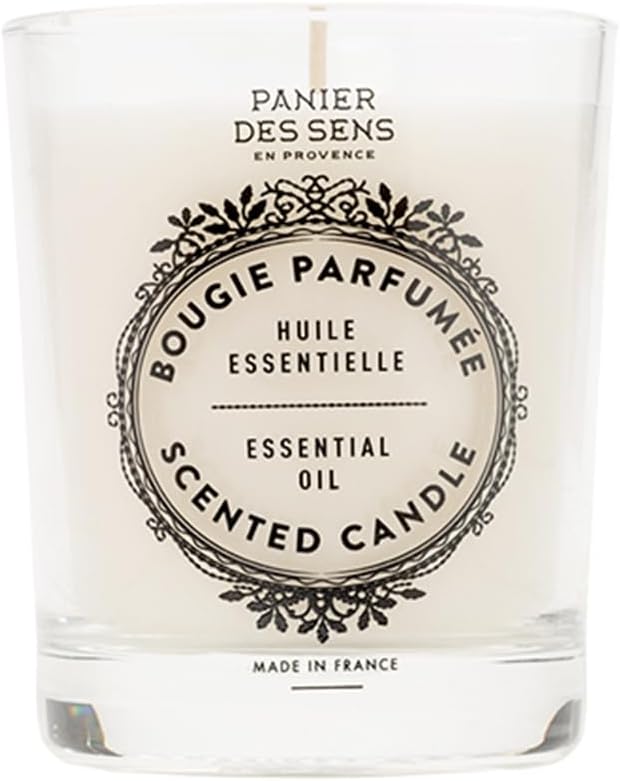 Panier des Sens Provence Citrus Long-Lasting Scented Candle, 6.3 oz | Hand-Poured In Provence | Up To 55 Hours Burn Time | 100% Natural Cotton Wick | Long-Lasting French Home Fragrance