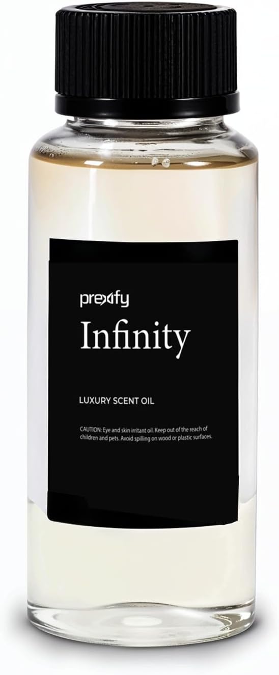 Diffuser Oil – Scent with Menthol, Tea Tree, Musk & Amber – Long-Lasting Blend for Home, Car & Office – Compatible with Ultrasonic & Nebulizing Diffusers, 100 ml (4.06 Fl Oz (Pack of 1), Infinity)