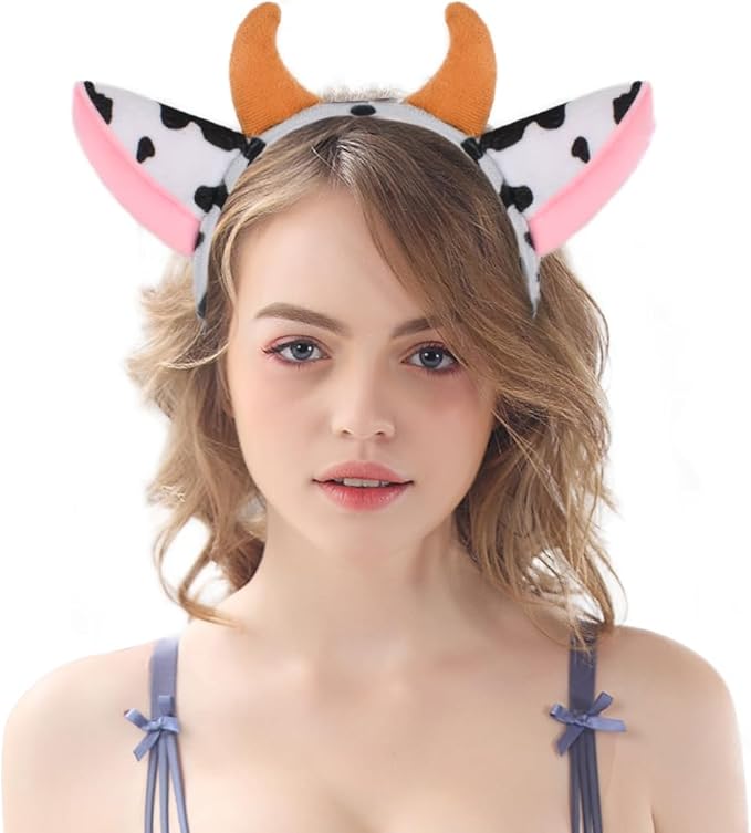 Plush Animal Ears and Horns Headband-Halloween Christmas Festival Theme Party Animal Cosplay Costume Headbands