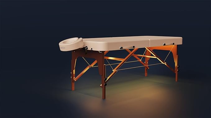 Master Massage 32" Extra Large Gibraltar LX Portable Massage Table Beauty Salon Bed with Ambient Lighting System