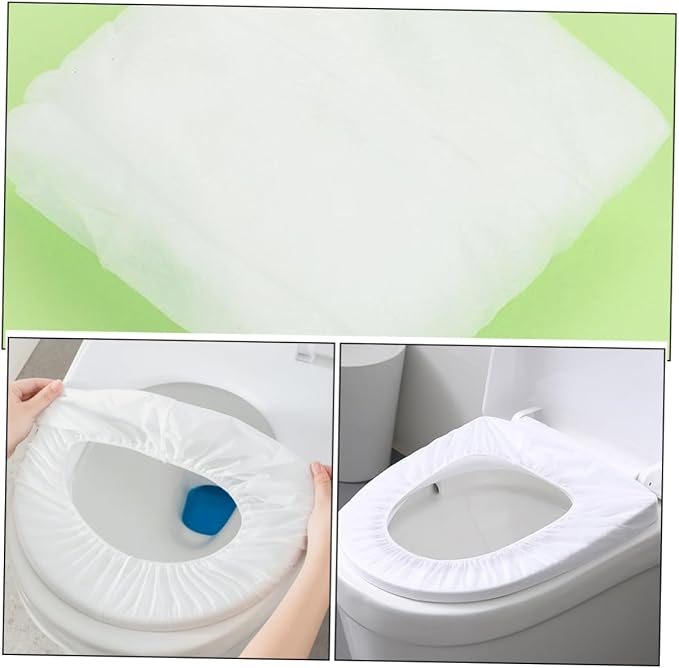 Baluue 10pcs Toilet Seat Covers Disposable Covers for Travel Camping Boys and Girls Potty Training Non-Woven