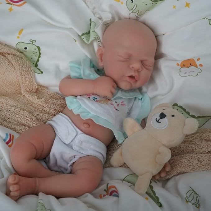 Mire & Mire Reborn Baby Dolls 12" Boy Micro Preemie Full Body Silicone Baby Doll Realistic-Newborn Baby Dolls That Look Real Sleeping Baby Doll -3