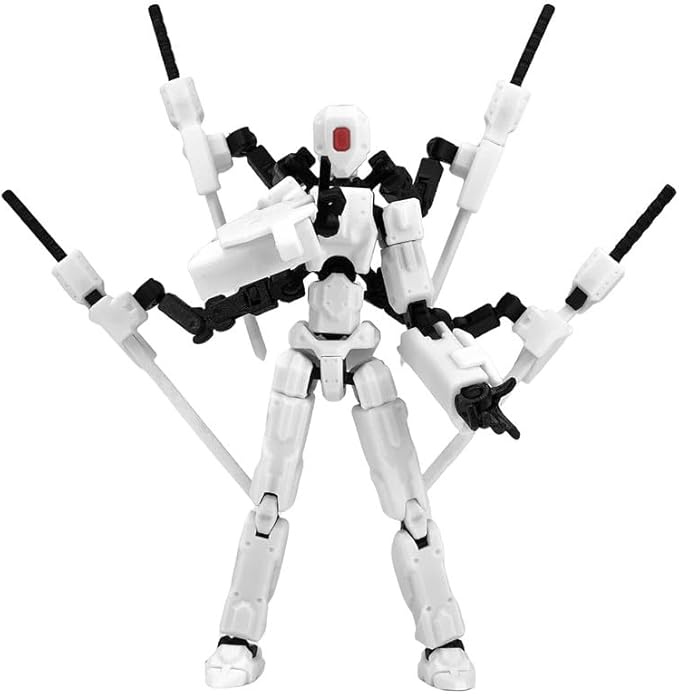 T13 Action Figures Helix Robot 8 Inch, Assembly Completed T 13,3D Printed Robo 13 - The Premium Action Figures for Sci-Fi Enthusiasts (White)