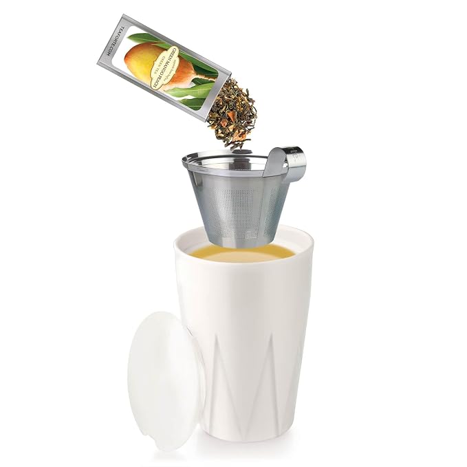 Tea Forte Single Steeps Loose Leaf Tea Sampler, Assorted Variety Tea Box, 15 Single Serve Pouches, Classic Tea