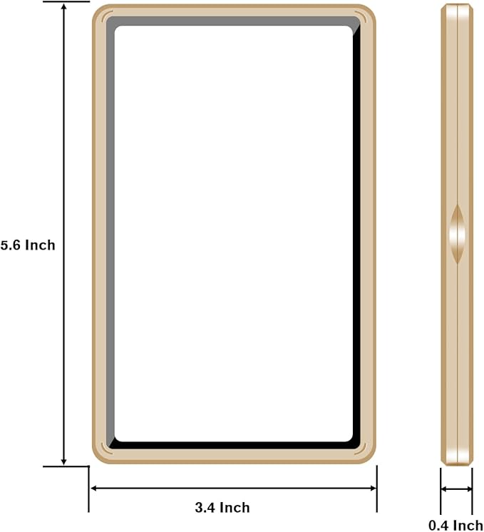 Magnetic Graded Card Slab Protector - Premium Aluminum Graded Card Showcase, Slab Protector with UV-Resistant Tempered Glass, Personalized Slab Bumper for Collectors, Gold