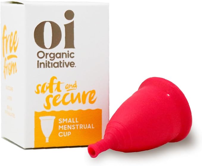 Oi | Organic Initiative - Menstrual Cup | Small - Slim-fit, Wear for 12 hrs | Reusable, Leak Free (17 ml) - Tampon and Pad Alternative