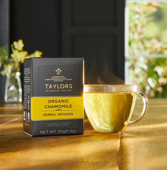 Taylors of Harrogate Black & Herbal Tea Variety Pack, Individually Wrapped Bags, Earl Grey, English Breakfast, Chamomile 20 Count (Pack of 3), Caffeinated & Caffeine-Free, 60 Teabags
