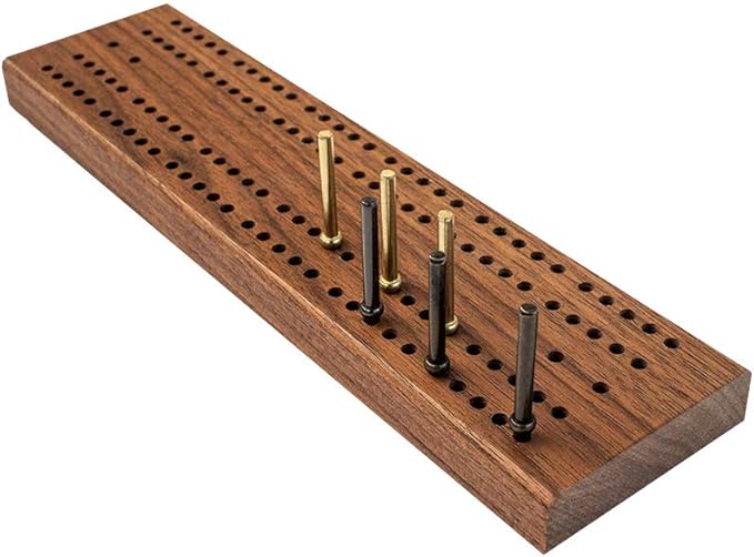 Alex Cramer Cabin Club Classic Domino Set with Black Walnut Case - Premium Quality 28 Indestructible Double-Six Dominoes (Domino Set with Personalized Brass Plate)
