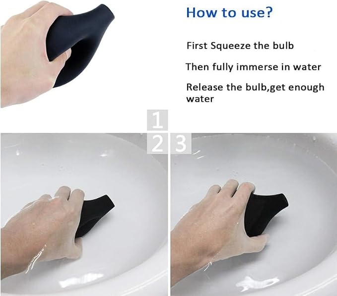 Medical Materials Anal Douche Enema Bulb Vaginal Douche Enemas Cleaner for Women’s or Man’s Health for Water Or Coffee Colon Cleansing, Detox and Constipation (Black)
