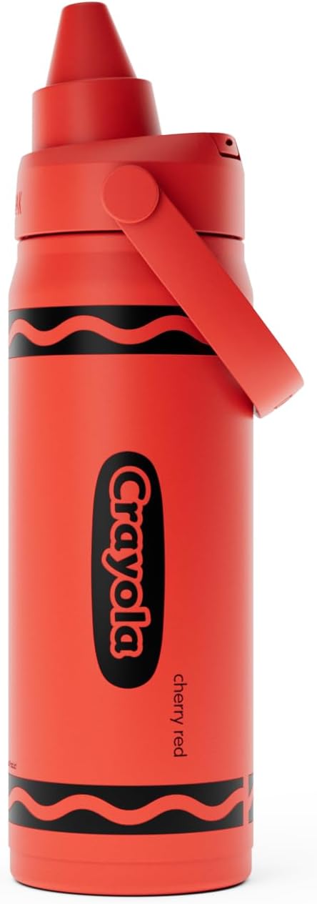 CamelBak Crayola Chug Insulated Stainless Steel Water Bottle, Limited Edition Lid, Cherry Red, 16oz