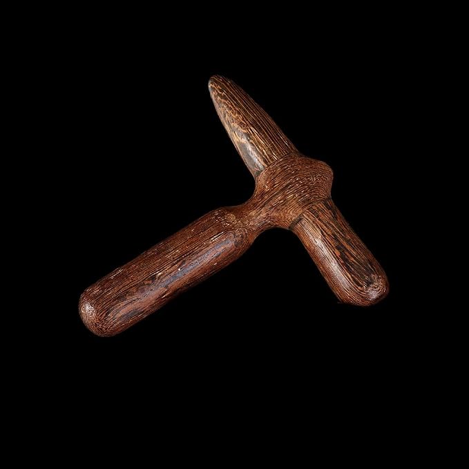 Leadigol Foot Massage Tool,Beauty Tools Trigger Point Foot Massage Sandalwood Acupuncture Acupoint Stick Cross Hammer Thin Face Chin Wooden Deep Tissue Massager,Manual Foot Massager(Wings Wood)