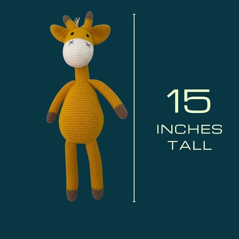 Uzun the Giraffe, 15-inch Crochet Stuffed Animal Plush