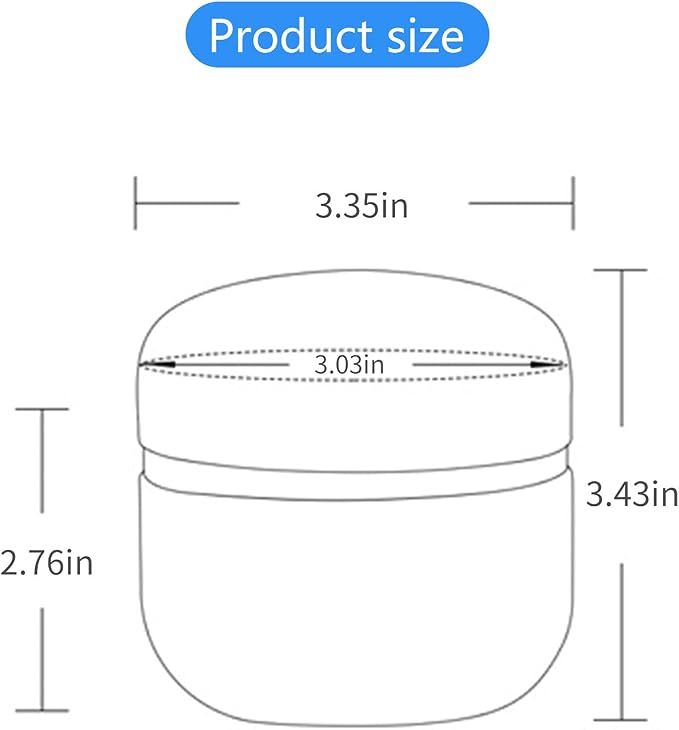Topwon Powder Case with Powder Puff for Body Powder Container Dusting Powder Case for Baby&Mom (Black)