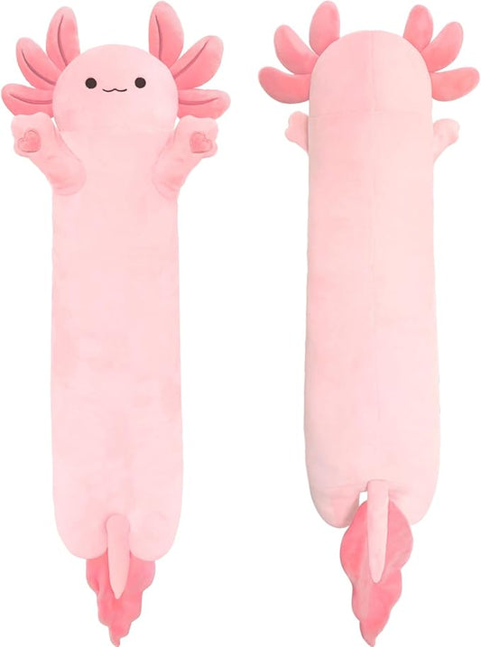 Axolotl Plush,Long Axolotls Plush Toys Pillow,43.3 Inch Cute Axolotl Stuffed Animal,Axolotls Plush Toy Gift for Girls Boys