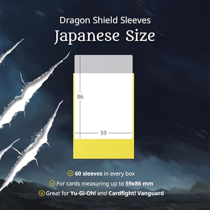 Dragon Shield | Japanese Size Card Matte Sleeves | 60 CT - Smooth & Tough Premium TCG Sleeves - Compatible with Yu-Gi-Oh, Naruto, Cardfight & Vanguard | Ivory