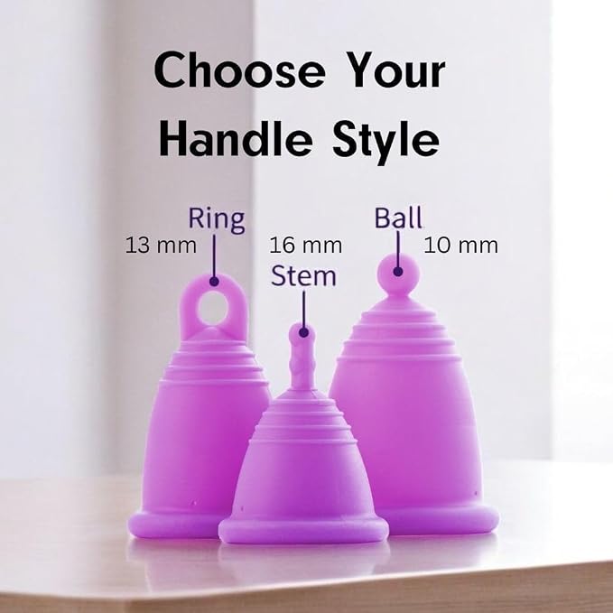 Most Customizable Menstrual Cup with Ring Handle | MeLuna Me Luna | Comfortable Period Cup Reusable Cup | Tampon Pad Alternative for All Body Types | Classic