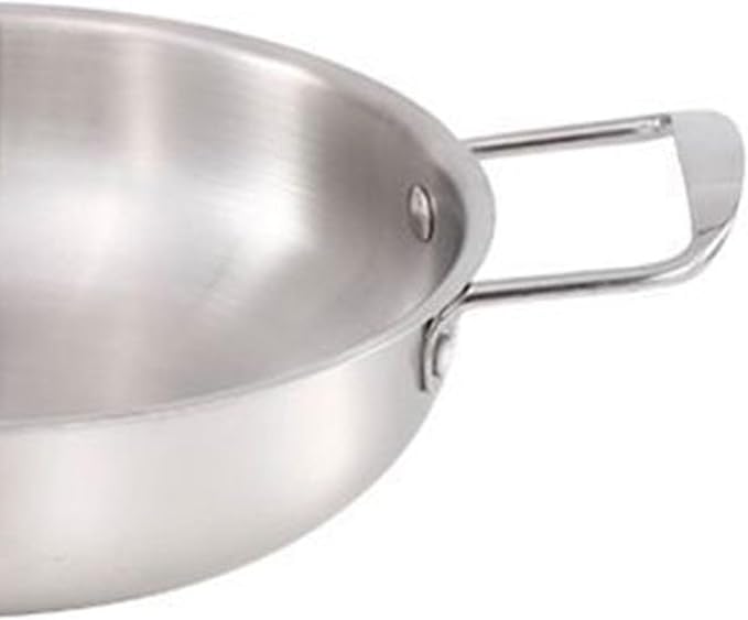 Korean Ramen Pot, Stainless Steel Ramen Cooking Pot with Double Handles, Fast Heating Noodle Pot for Soup Noodle Pasta(Original 18cm)
