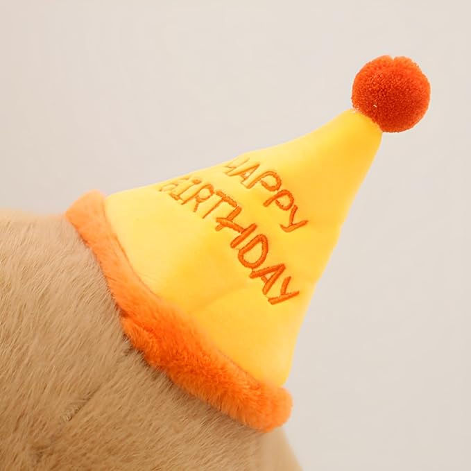 JPORSHU Capybara Plush Toy， 12inch Capybara Plush with Happy Birthday， Kawaii Capybara Stuffed Animal and Home Decor Gifts