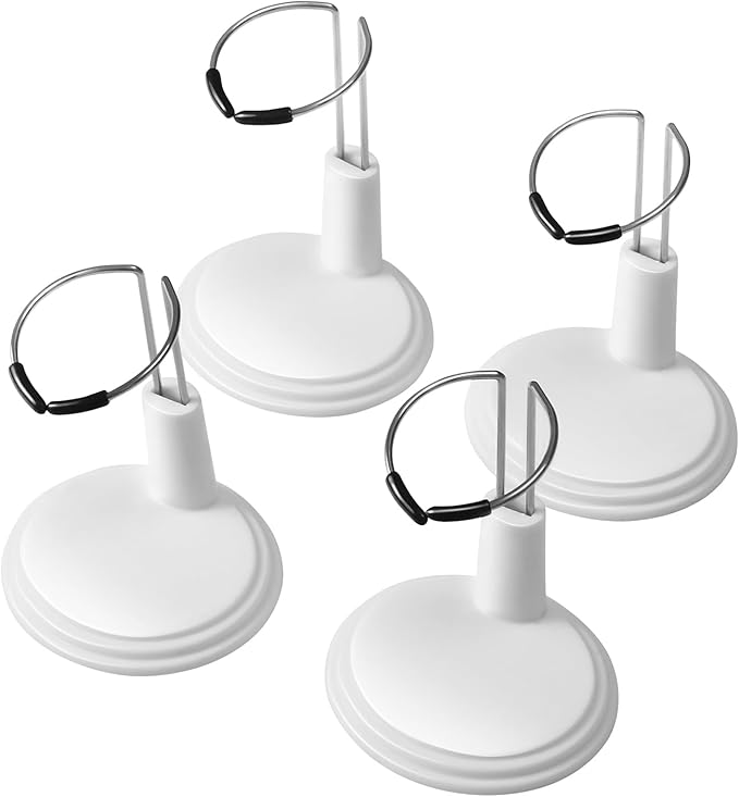 STOBOK White Doll Stands Suppprt: 4pcs Doll Display Holder Action Figures Stand Figurine Stand for Mini Dolls