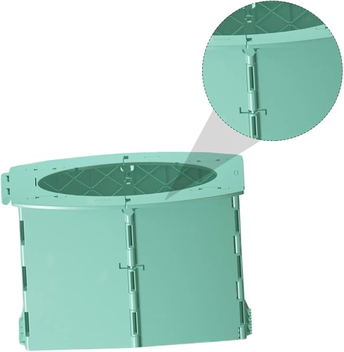 LIOOBO 1pc Portable Folding Toilet for Boys and Girls Travel Potty Trainer Compact and Folding Toilet Green for Home Car and Outdoor Use