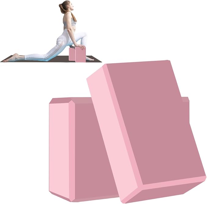 Yoga Block - Unsupported Latex Eva foam - Soft non slip surface with bevel for yoga, pilates, meditation - Yoga accessories for stability, balance and deep stretching
