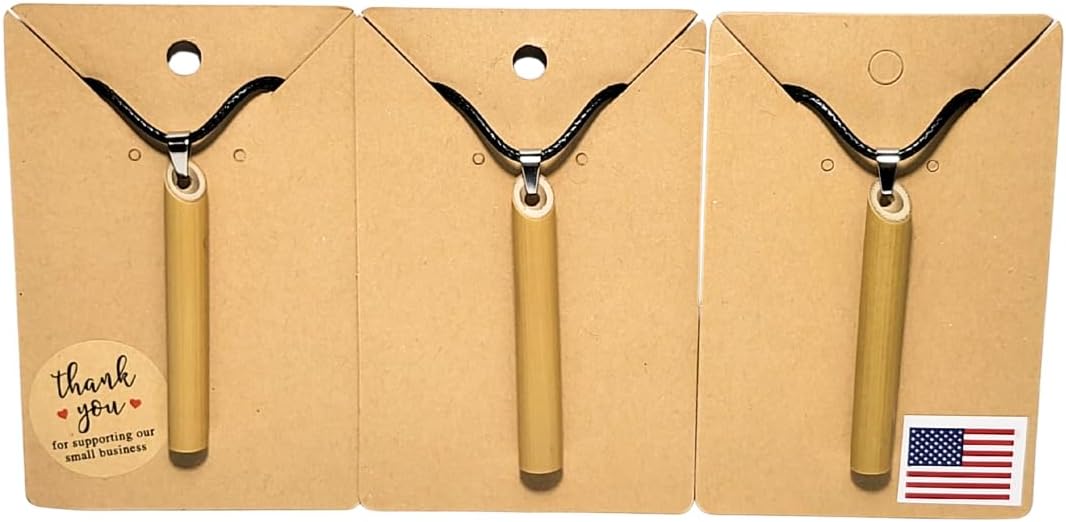 3-Pack Mindful Breathing Straw Necklaces For Natural Anxiety Relief- Yoga Breath Work Jewelry For Meditation And Deep Breathing Calming Exercises