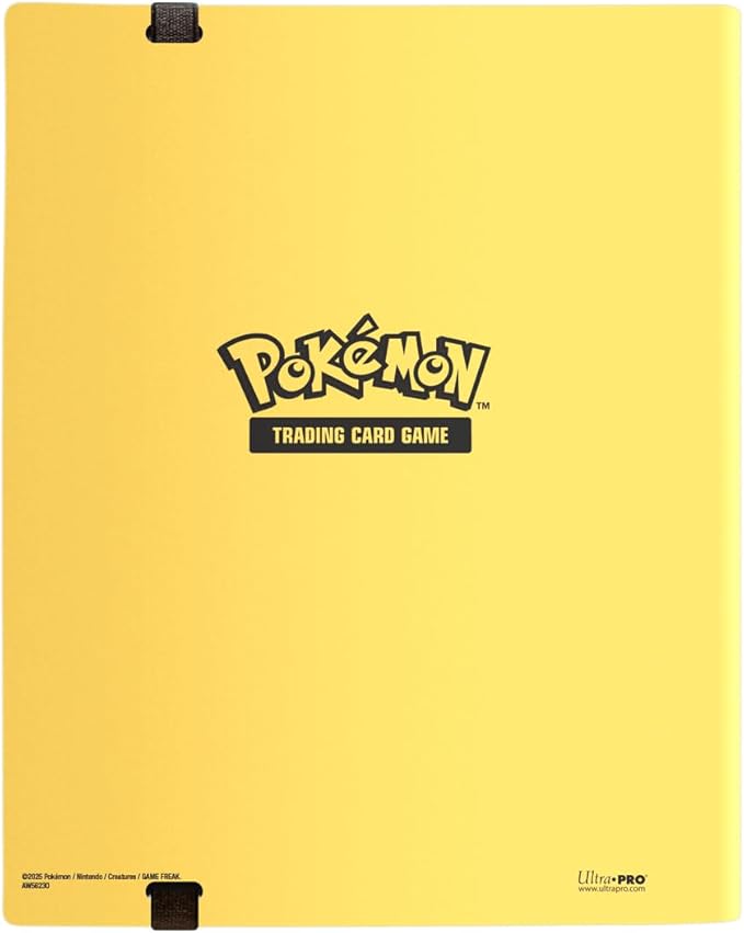 Ultra PRO - 2025 Pikachu 9 Pocket PRO Binder for Pokémon Cards & Standard Size Cards, Holds up to 360 Cards in Ultra PRO 9 Pocket Pages