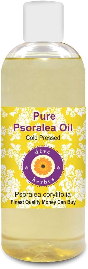 Deve Herbes Pure Psoralea Oil (Psoralea corylifolia) Cold Pressed 200ml (6.76 oz)