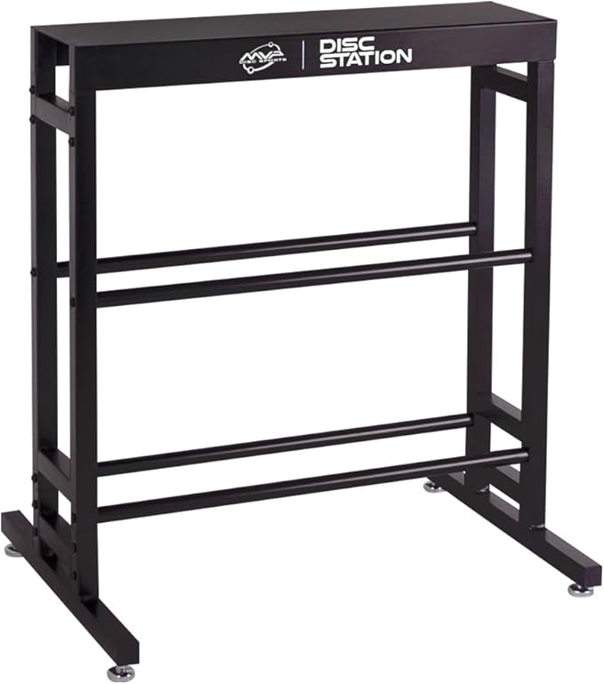 MVP Disc Sports Disc Station Disc Storage Rack (Choose Your Size and Color)