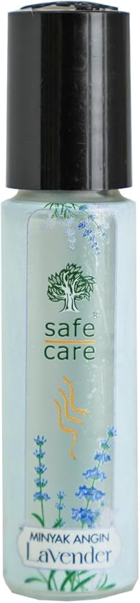 Safe Care Lavender Refreshing Oil – Roll-On Aromatherapy with Cooling Menthol and Calming Lavender Scent for Relaxation and Travel Comfort – 10 mL Each, Pack of 6