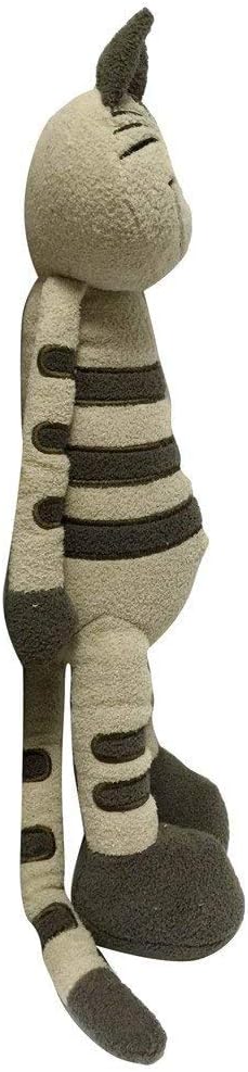 Plush Sitting Taupe Striped Calico Cat, 15"