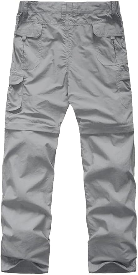 linlon Kids' Cargo Pants, Boy's Casual Outdoor Quick Dry Waterproof Hiking Climbing Convertible Trousers #9016