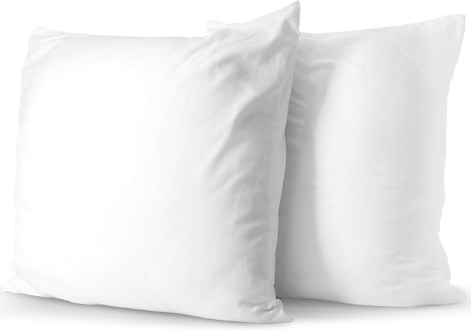 Cheer Collection Throw Pillows – Set of 2 Decorative Pillow Inserts with Removable Covers – Soft Square Pillows for Couch, Bed, and Sofa Décor, 20x20